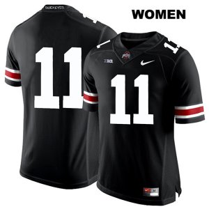 Women's NCAA Ohio State Buckeyes Tyreke Smith #11 College Stitched No Name Authentic Nike White Number Black Football Jersey BZ20L21ZA